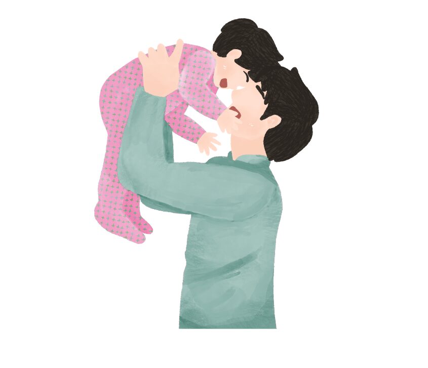 子どもがパパに懐く